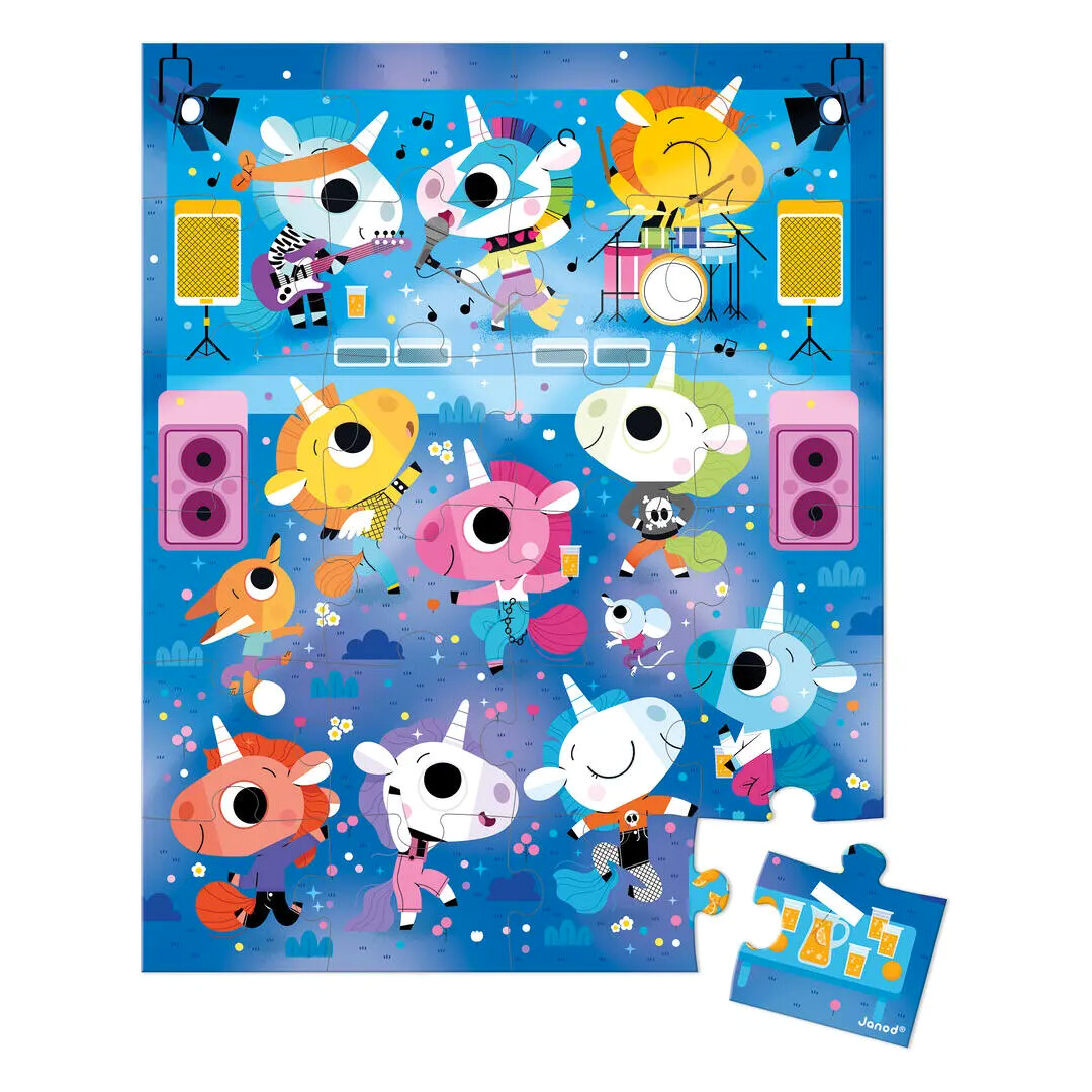 JANOD Puzzle Concert Rock Licornes - 24 PCS – Image 2