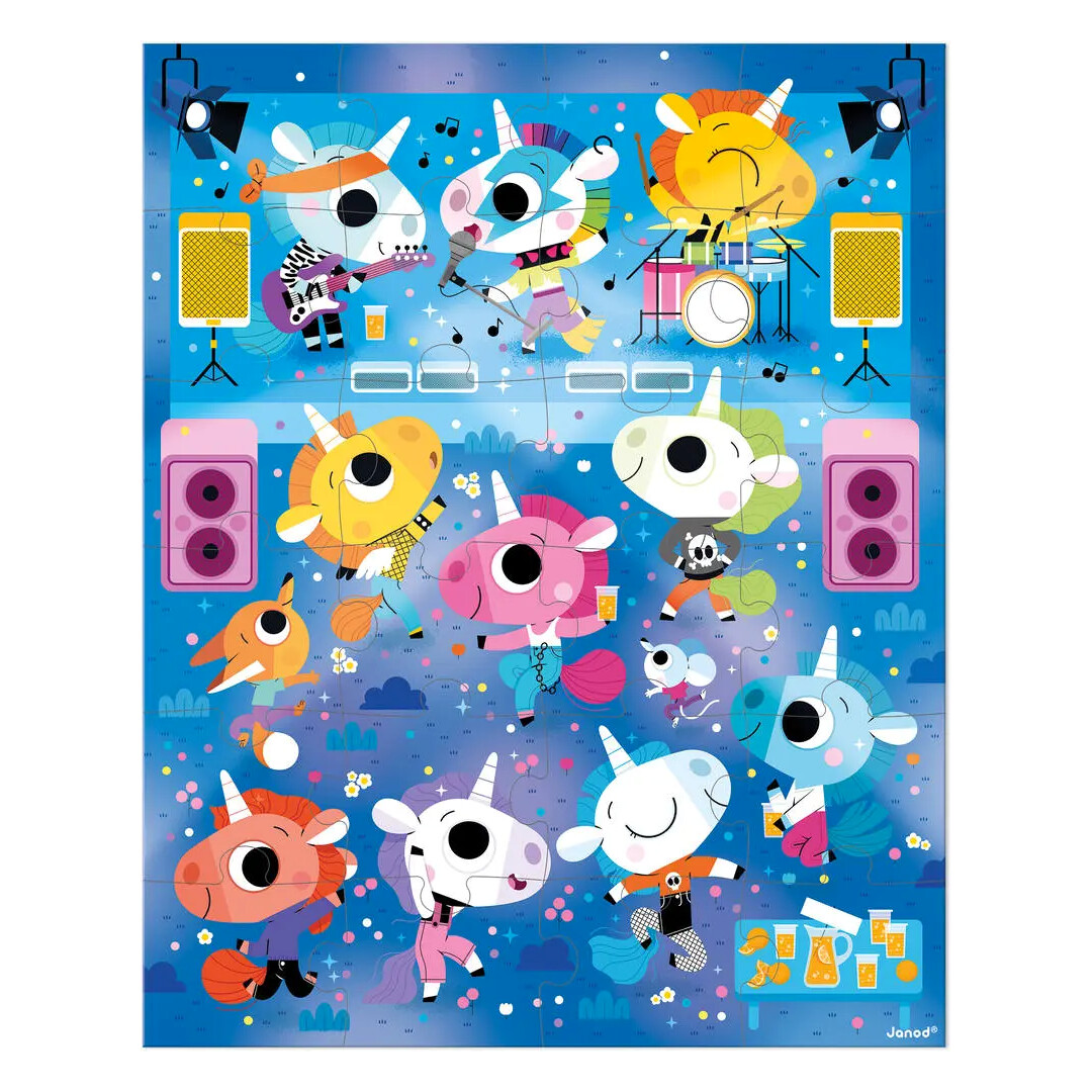 JANOD Puzzle Concert Rock Licornes - 24 PCS – Image 3