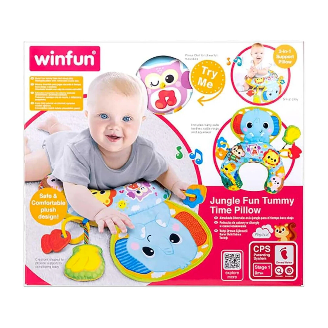 WINFUN Coussin d'Activités / Tapis de Sol Animaux de la Jungle