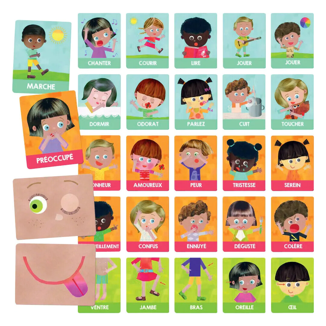 HEADU Flashcards Émotions et Actions Montessori – Image 2