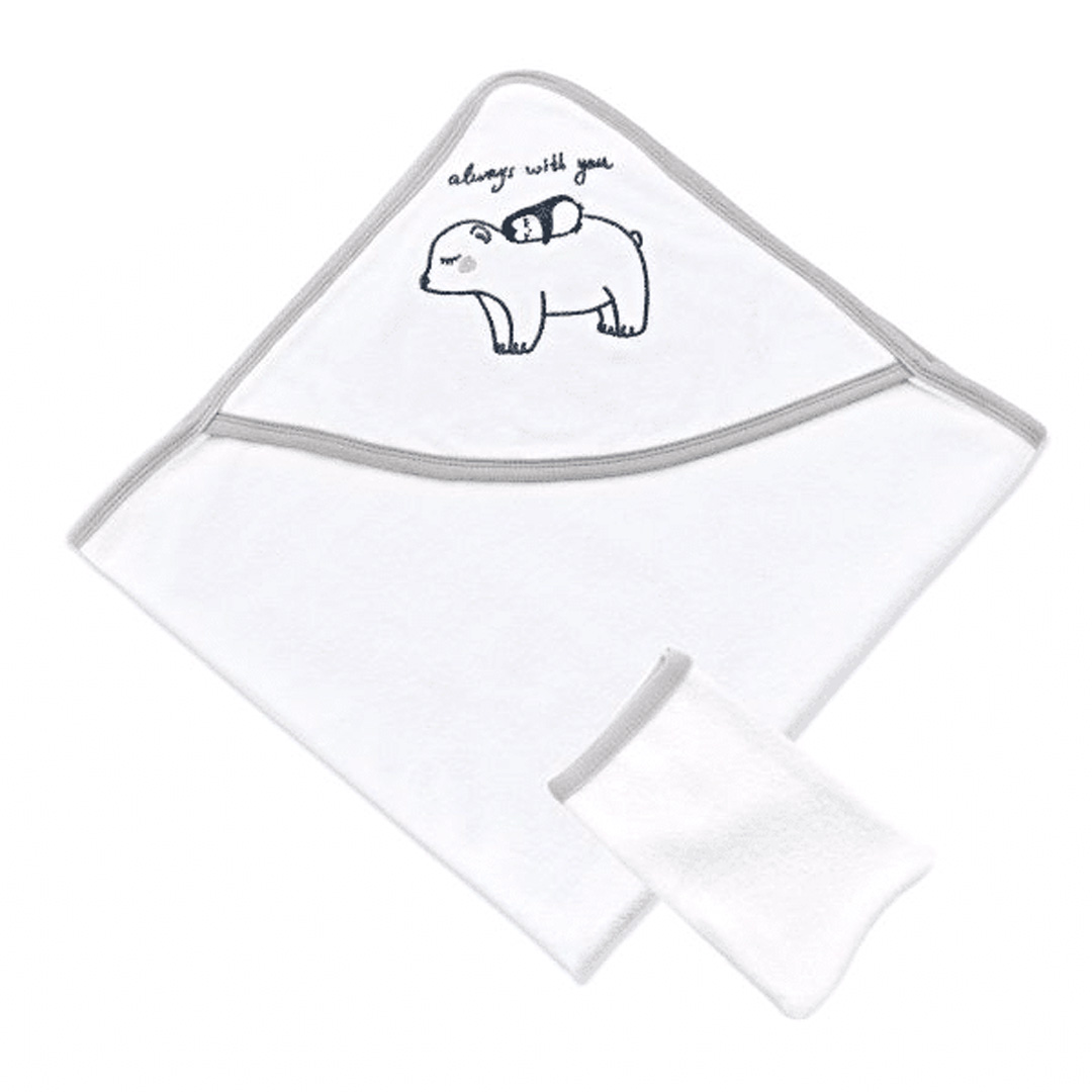 BABYJEM Serviette de Bain Nouveau-né Grise