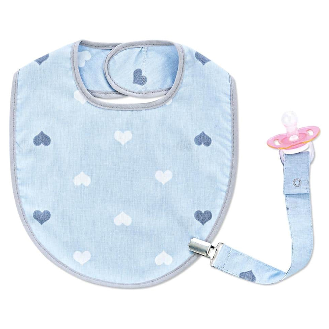 BABYJEM Biberon avec Accroche-Sucette Bleu Cœur