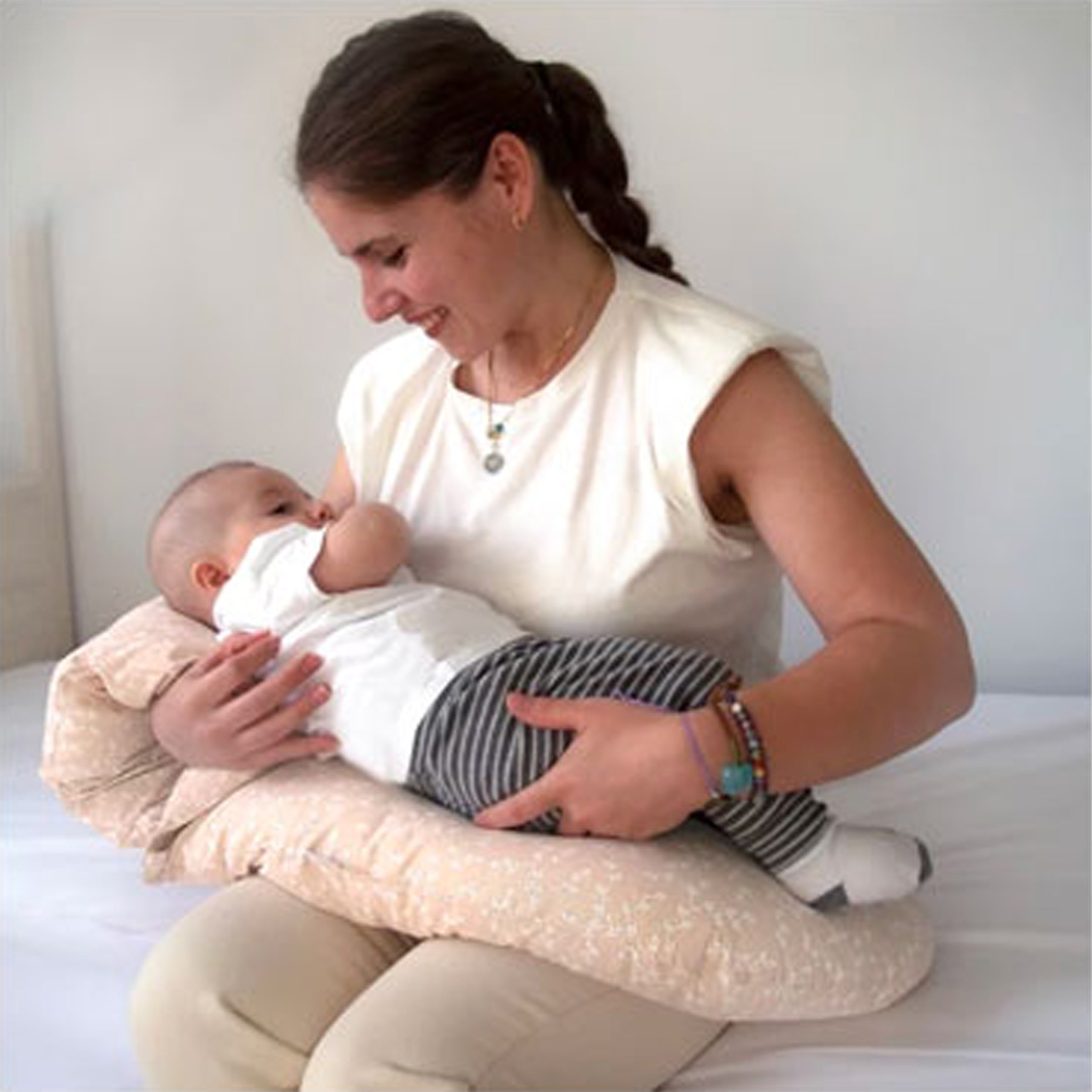 BABYJEM Coussin d'Allaitement Rose