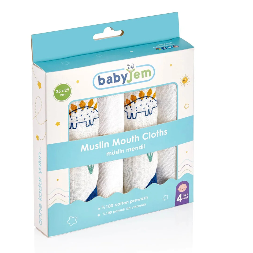 BABYJEM Pack de 2 Langes en Mousseline Dinos – Image 3