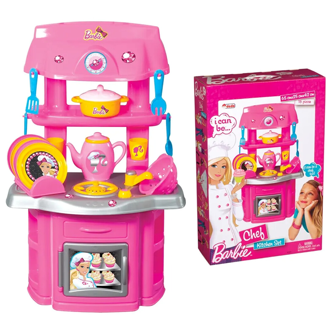 DEDE Set de Cuisine Chef Barbie (16 pièces) – Image 3