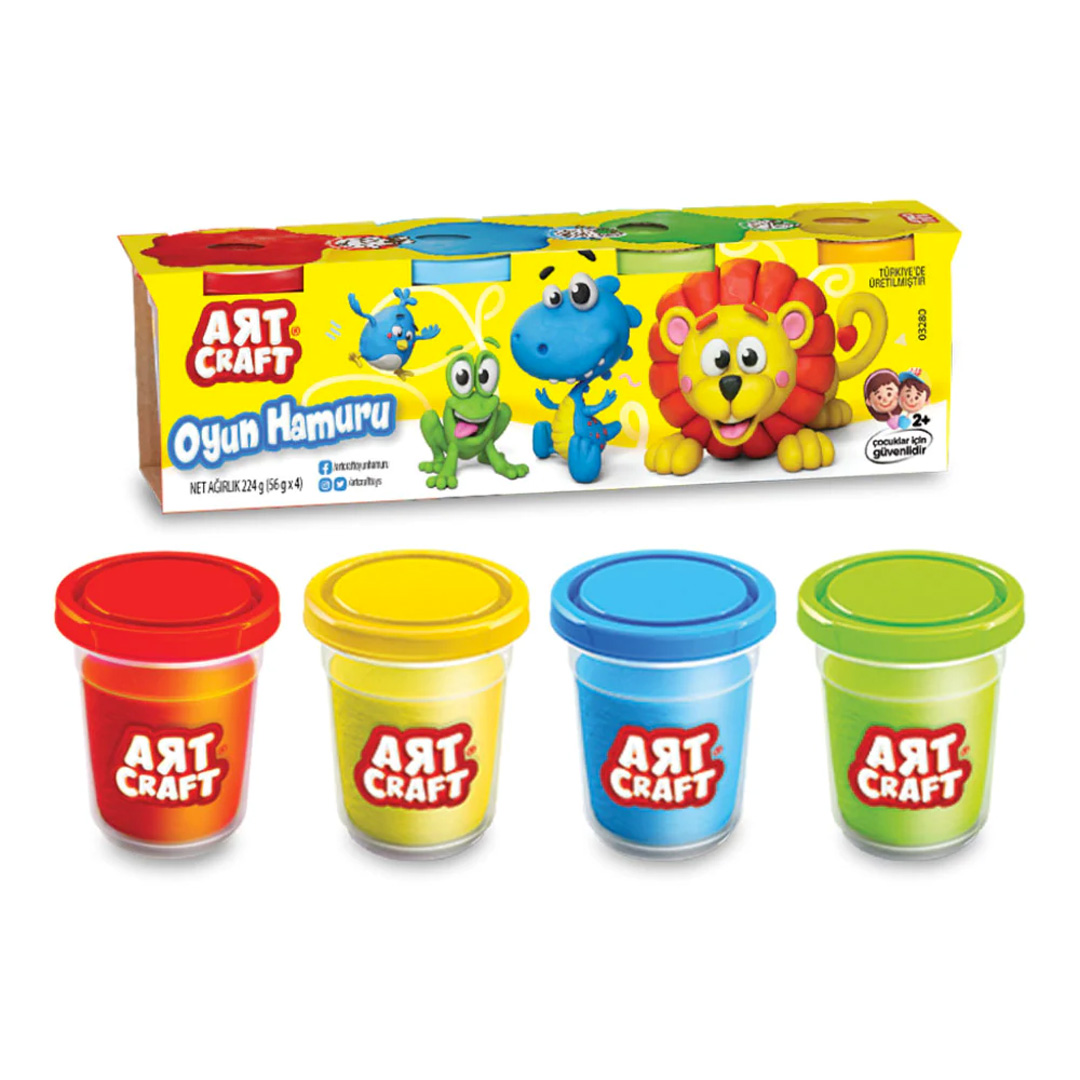 DEDE Petit Pot Pâte à Modeler Art Craft (4 x 56g)