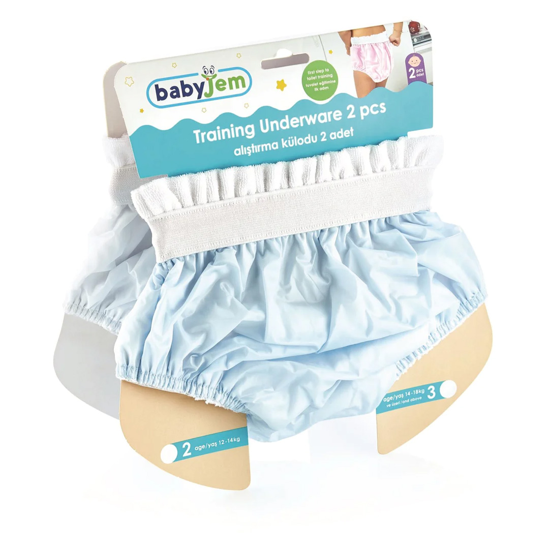 BABYJEM Lot de 2 Culottes d'Apprentissage Bleues