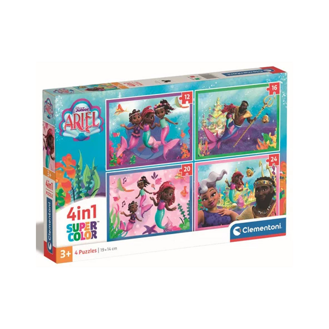 Clementoni - Puzzle 4 en 1 - La Petite Sirène (Ariel)