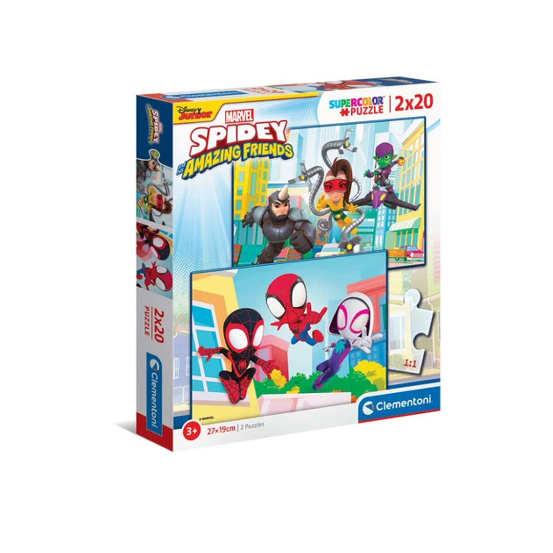 Clementoni - Puzzle 2x20 - Spidey & His Amazing Friends