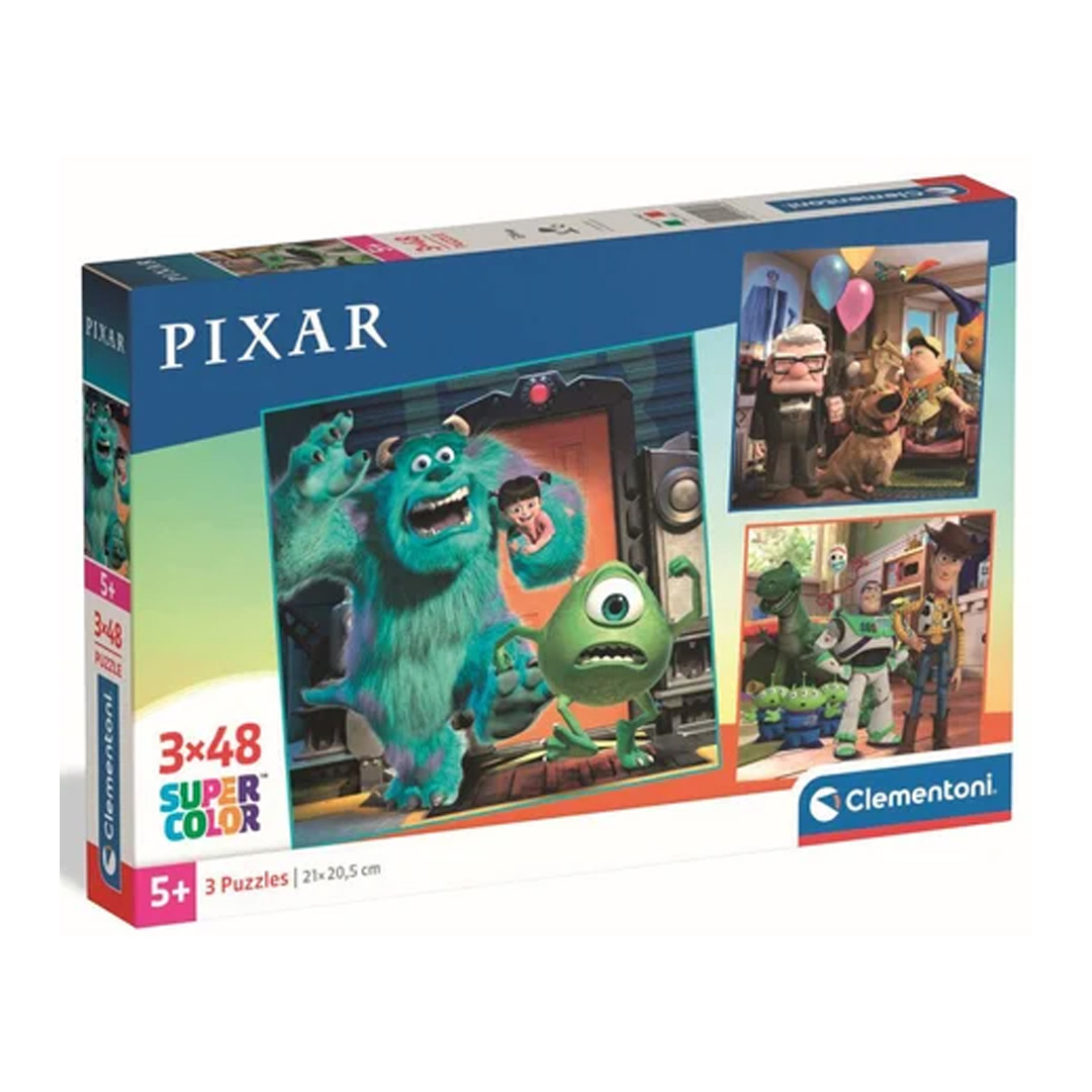 Clementoni - Puzzle 3x48 - Disney Pixar