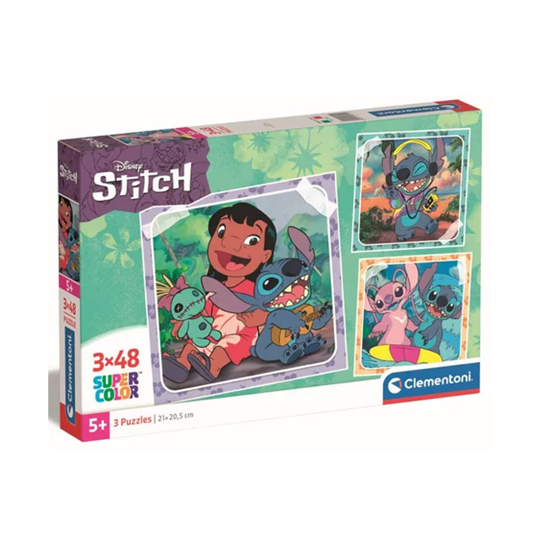 Clementoni - Puzzle 3x48 - Stitch